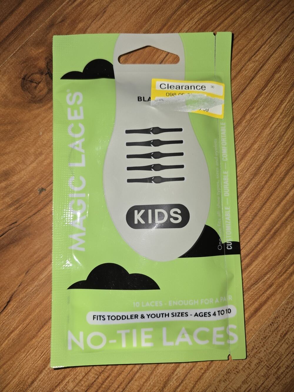 Magic Laces No-Tie Laces For Kids Black